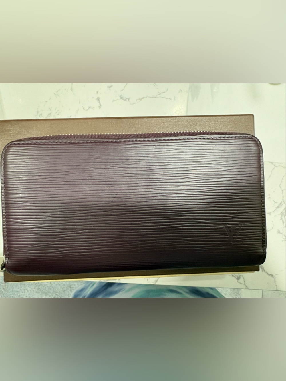 Louis Vuitton Epi Leather Zip-Around Wallet - Deep Plum